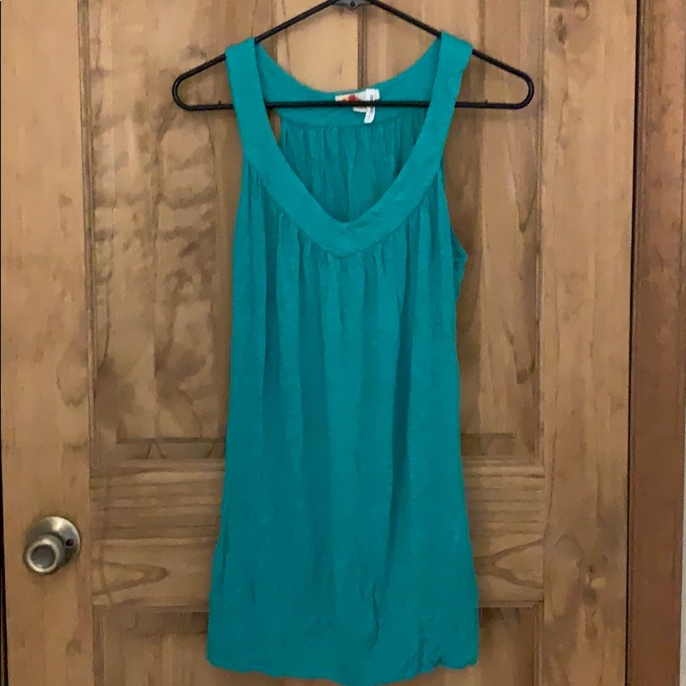 green/teal tunic tank top